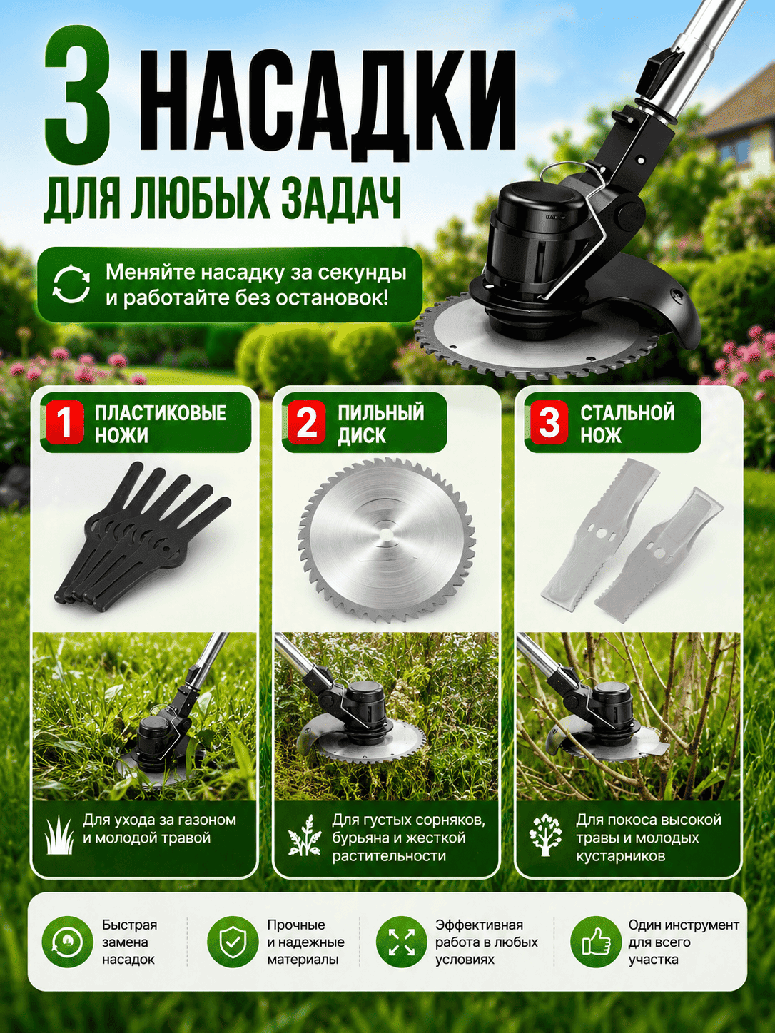 3 насадки для любых задач